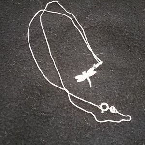 20 inch Sterling silver necklace and charm